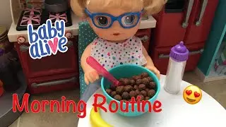 BABY ALIVE Step and Giggle doll morning Routine!