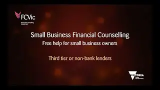 Small Business Wellbeing 4 - Third tier or non-bank lenders