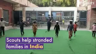 Scouts help stranded families in India