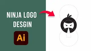 How to create ninja logo design in Adobe #illustrators | #illustratortutorial  #shorts #trending