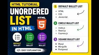 HTML Unordered List Tutorial for Beginners | ul Tag in HTML
