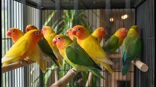 Rainbow Lovebirds Colony: Morning Chirping & Feeding Frenzy 🦜 (Satisfying Bird Room 2026)