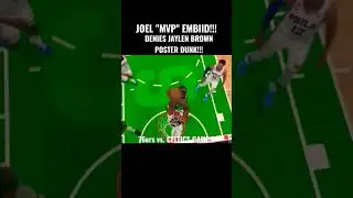 76ers vs. Celtics BLOCKED POSTER DUNK ATTEMPT!!! #shorts #nba