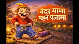 Bandar Mama Pahan Pajama | 3D Animated Hindi Rhymes |kids moral story hindi | Kids Songs