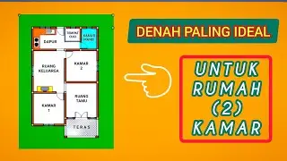 Denah Rumah Minimalis Ukuran 6x10 Meter 2 Kamar Tidur