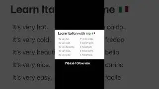 Learn Italian with me    Please 🙏 subscribe my channel