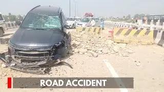 Jammu: Car Hits Crash Barrier At 4th Bridge; Window Panes Shattered