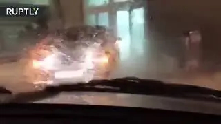 2016 Russia Airport Car Ram Psyop (Cops Never Draw Weapons)