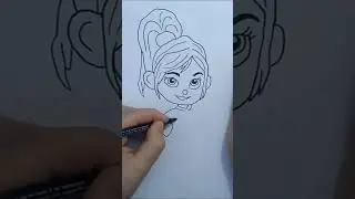 How to Draw Vanellope von Schweetz step by step #short #shortvideo #art #drawing #cute