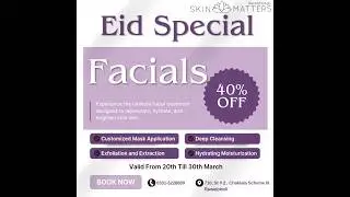 Eid Special Facials Deal 40% OFF #drattiyatareen #drattiyaskinmatters #facial #beauty #skincare