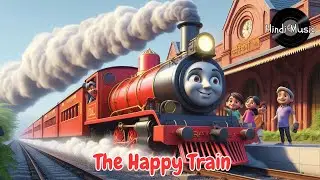 The Happy Train! | Animated Kids Story in Hindi | Fun Train Rhymes & Hindi kids Song