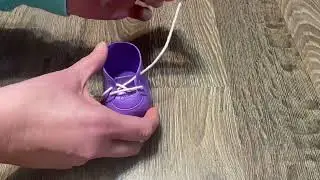 Lacing Cabbage Patch Kid Shoes