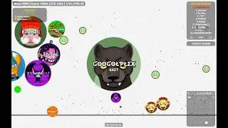 AWESOME SOLO DESTRUCTION GAMEPLAY - POPSPLIT COUNTER & MINI ONE PIECE PUSHSPLIT in Agar.io