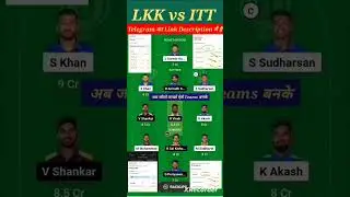 LKK vs ITT Dream11 Prediction|Lyca Kovai Kings vs ldream Tiruppur Match#tnpl2023#shorts#tnpl2022