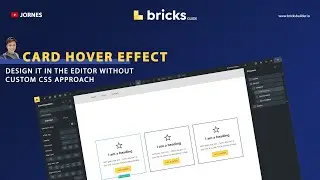 Bricks Builder -  Card Layout Hover Effect 1 | Tutorials