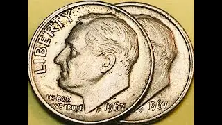 1967 Dime Doubled Rim Error Coins