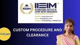 IIEIM PUNE: Export Custom Procedure And  Clearance