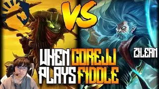When CoreJJ Crushes lane With Fiddlestick Support vs Zilean NA soloq Challenger Gameplay