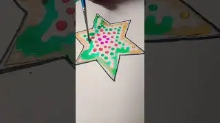 Star colour mixing/It makes me happy #satisfying #painting #drawing #youtubeshorts #art #viralshort