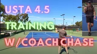 USTA 4.5 Tennis Training Session with USTA 5.5 Coach Chase
