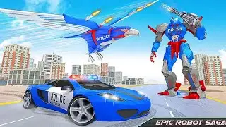 Car Robot Transformers Eagle Robot Wars || Android Gameplay