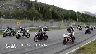 Road Racing Superbikes on the Arctic Circle Raceway in Norway