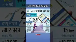LIC IPO Latest News ! LIC IPO Launch Date ! LIC IPO Full Details ! #shorts #licipo