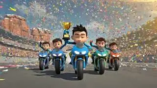 Bike racing  Cartoon 🏆 🏍️🔥 | WHO WILL BE THE CHAMPION?