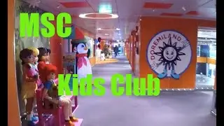 MSC Virtuosa Cruise Ship Sports Deck Kids Club area for family entertainment. #msckidsclub