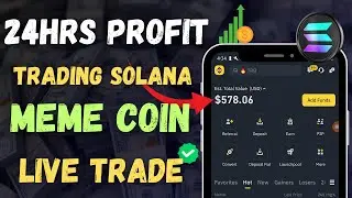 How To Trade Solana Meme Coin On CoinMarketCap For 24hrs Profit | Live Trade