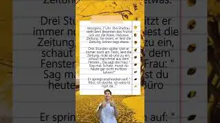 Wenn die Zeitung dich in den Bann zieht! 🗞😅 #MorgensRoutine #HumorDesAlltags #Zeitungslesen
