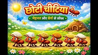 छोटी चींटिया 🐜 | Small Ants | Kids Rhyme on Hard Work & Teamwork | Hindi Rhymes | #rhymes #smallants