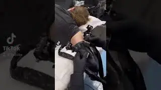 🤯 Blackout Arm With Two Huge Tattoo Machines