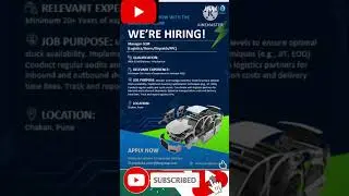 JBM GROUP JOB #punejobs #automotive #automobile #mechanical #jbmgroup #youtubeshorts   #shorts