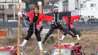 2018 たつの市消防出初式 はしご乗り 女はしご乗り