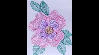 Easy Abstract Art Tutorial-68 | Easy Floral Doodle | Easy Doodle Art #shorts #youtubeshorts