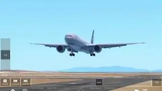INFINITE FLIGHT GLOBAL ; Aeroflot B777-300ER landing at Oakland airport (KOAK)