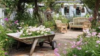 creative cottage garden patio decor ideas with vintage treasures for a rustic and inviting look!