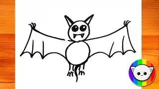 How to Draw a Bat from Number 8 | Easy Drawing for Beginners
