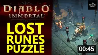 Diablo Immortal Lost Runes Puzzles - Light 9 Lamps & Mirror Slide Solution