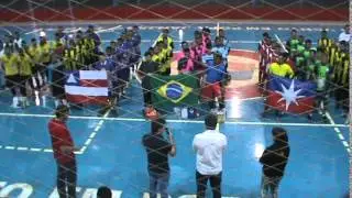 Futsal LEM 2014: Fabio Lauck Presidente do LEM Vento em Popa Janjar Futsal no Cerim&ocirc;nial de abertura