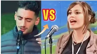 Arab idol girl singing vs boy | w8 for boy | Arab funny singer