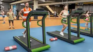 Treadmill Workout in Gym Simulator 3D 💪 | Realistic Exercise
