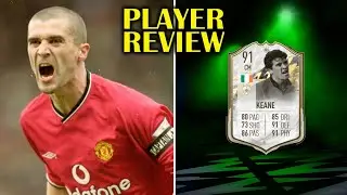 91 ROY KEANE ICON MOMENTS PLAYER REVEIW - FIFA 22 ULTIMATE TEAM