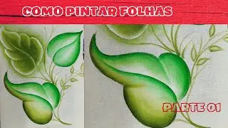 PINTANDO FOLHAS EM TECIDO ( parte 1)