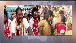 TSRTC Strike Enters 31st Day, RTC Employees Protest At Khammam Depot | V6 Telugu News