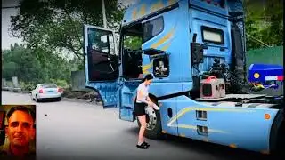 Female Truck Driver Yang Xiaoying Prepares for Transporting Large Excavators