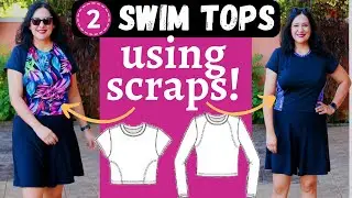Can You Really Make a CUTE swim tops from SCRAPS? Kona (GreenStyle) Color blocking