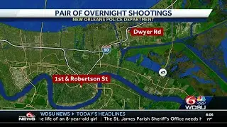 New Orleans police investigating two separate early Sunday morning shootings