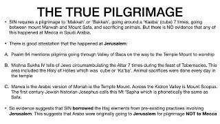 2.7 Conclusion: Mecca was NOT the Holy City for the Arabs in the 7th Century